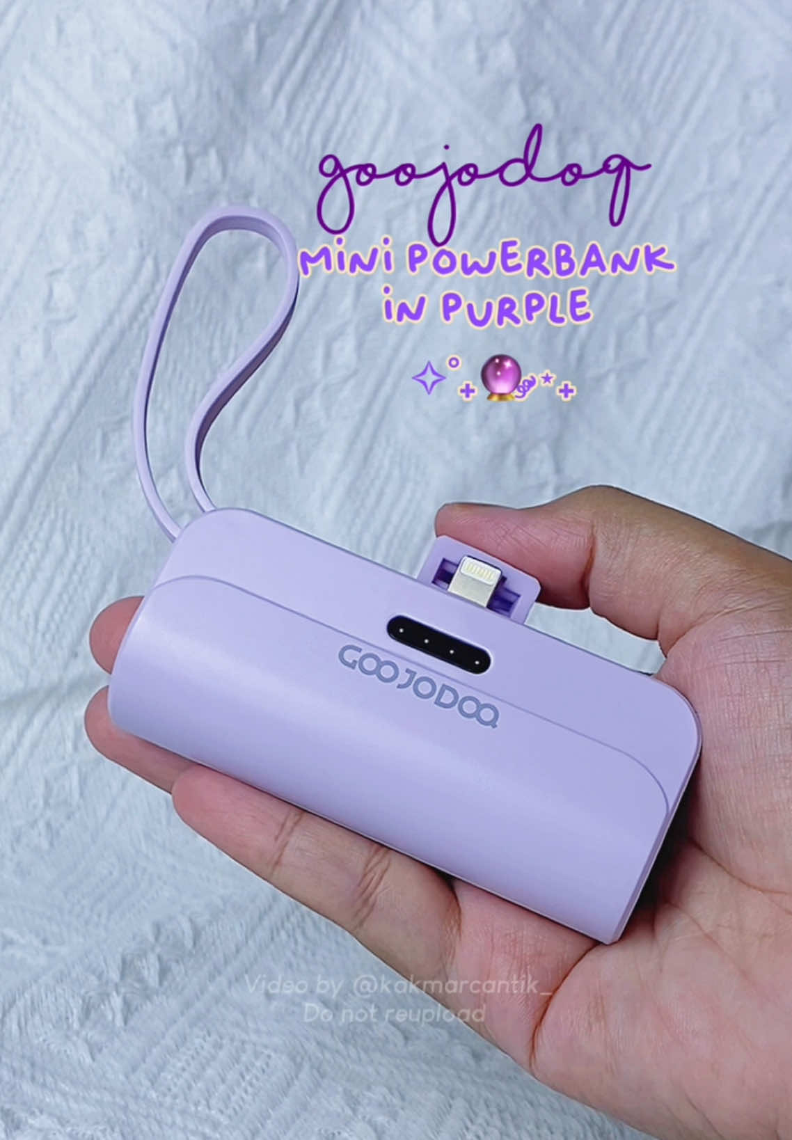 PURPLE YESHH !!!! Powerbank paling function & aesthetic abad ni 😆❤️@GOOJODOQ MY OFFICIAL  #powerbank #goojodoq #powerbankgoojodoq #minipowerbank #powerbankmurah 