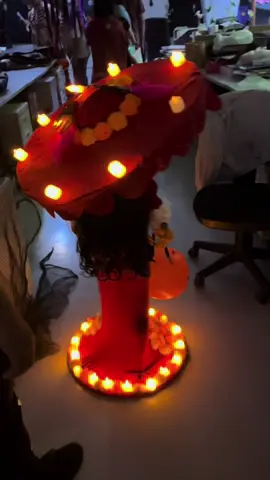 DIY costume for my baby girl.  And she won! ❤️ La Muerte from book of life #fyp #lamuerte #bookoflife