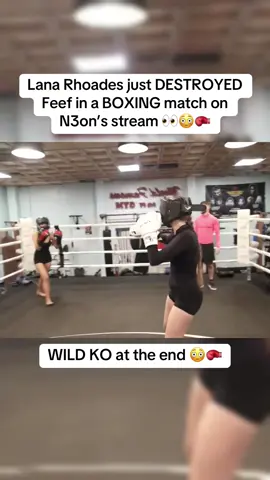 Lana Rhoades just DESTROYED Feef in a BOXING match on N3on’s stream 👀😳🥊 | #n3on #n3onclips #lanarhoades #boxing 