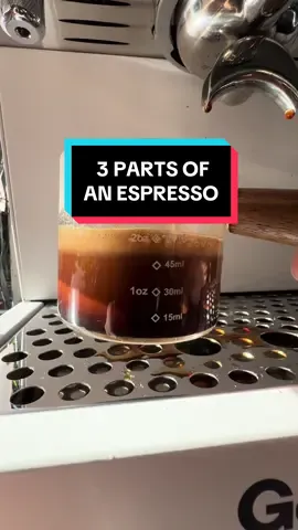 3 parts of an espresso #fyp #espressoshot #coffeeaddict 