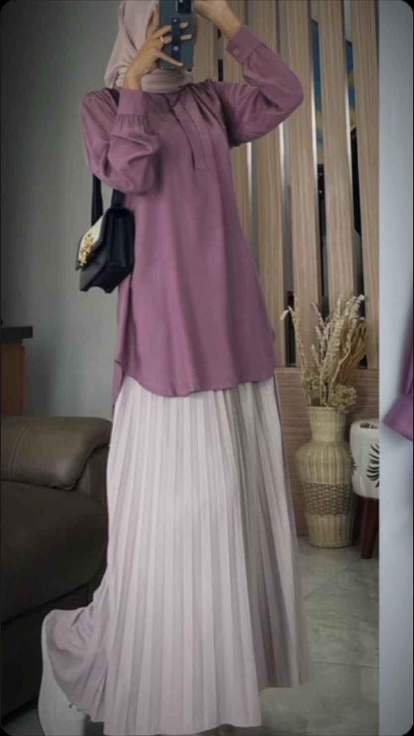 Zalfaoutfit KALINA tunik rayon twill #bajuwanita #tunik #tunikkekinian #tunikmurah #tunikrayon #blousewanita #blousekekinian #atasanwanita #wibgajian 