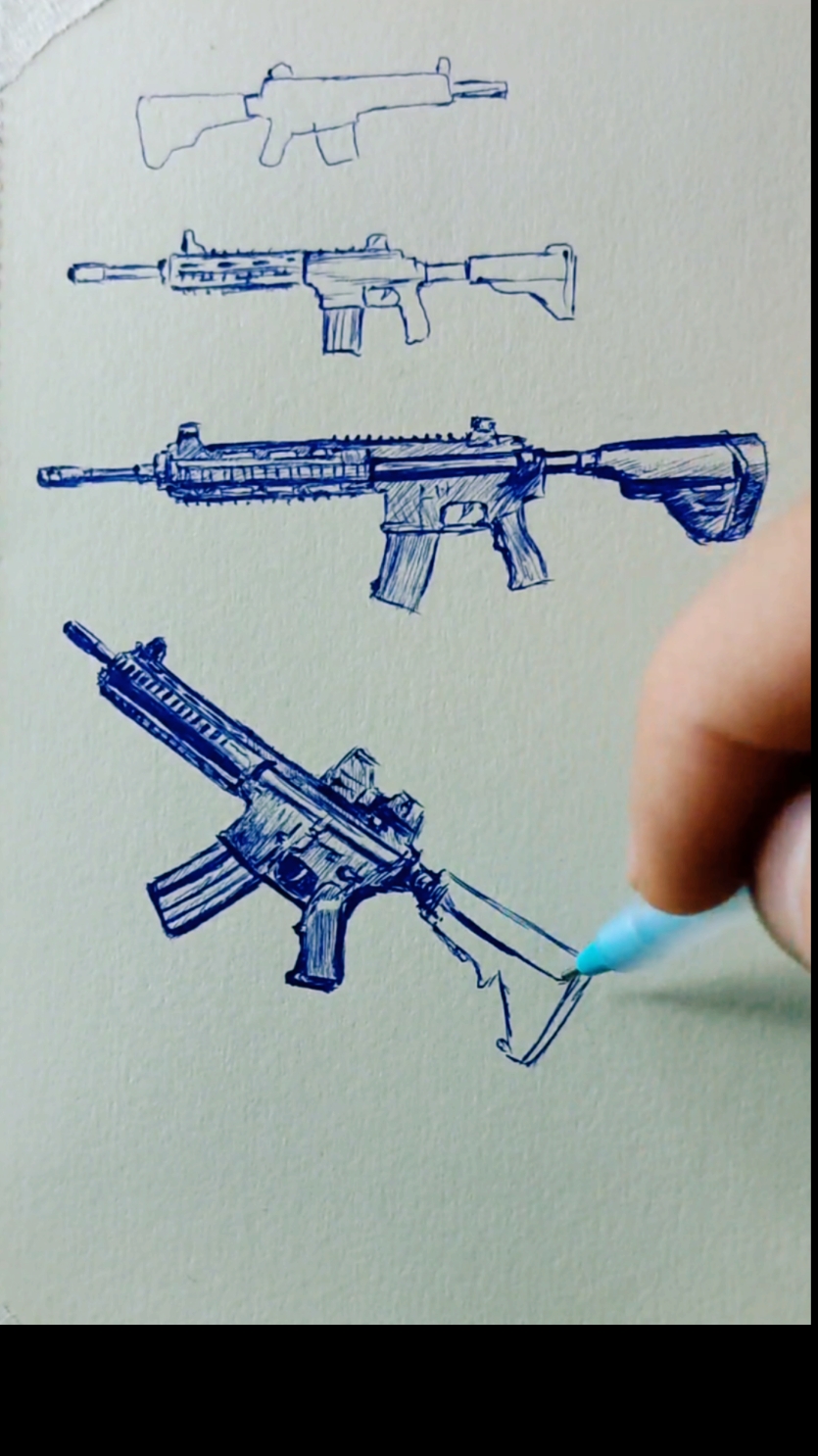 M416 drawing #howtodraw #ballpointpenartwork #ballpointpenartwork #drawingchallenge #handwork #drawingtutorial #drawing #fyp #fypシ゚viral #m416 #pubg #m416lover 