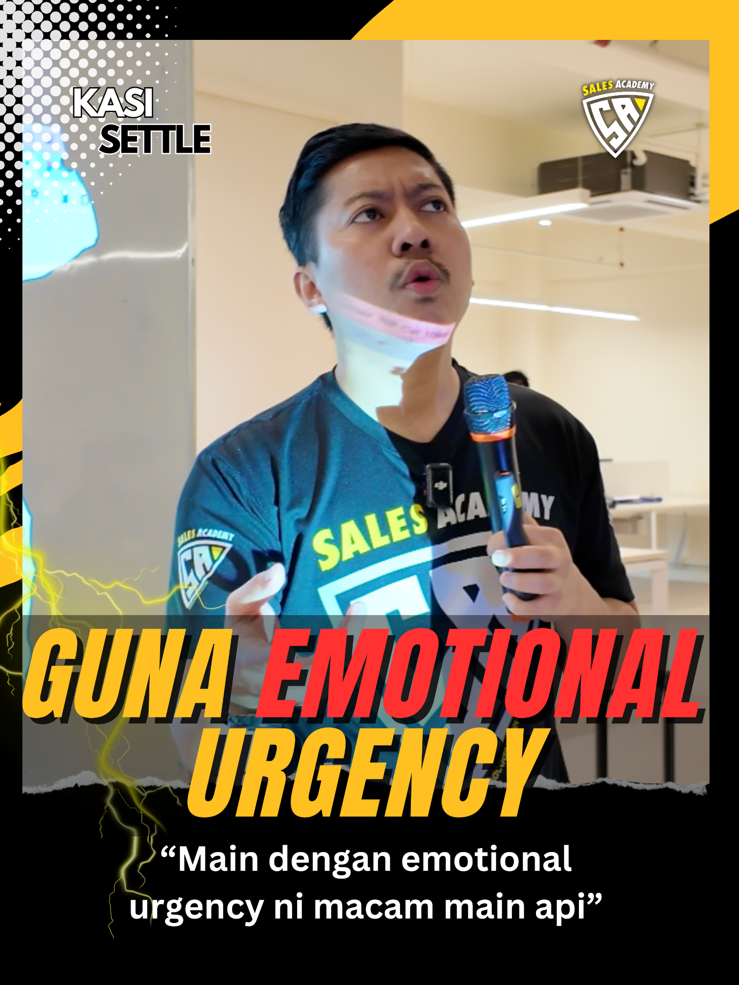 "Kita kena main dengan emosi! Sebab tu pentingnya emotional urgency dalam close sales – ia buat pelanggan rasa ‘takut terlepas’ peluang terbaik, dan ini yang push mereka untuk bertindak cepat. Masa tak tunggu sesiapa, dan peluang pun sama!" #SalesUrgency #JanganLepaskanPeluang #FOMOMalaysia #SalesAcademy #BlueprintTeamSales #JomSettle #JomBongkar #MarketingMudah #caraclosingsales #nakjualantinggi #tingkatkansales #digitalmarketing #tipsjualan #strategijualan #sembangsales #hotleads