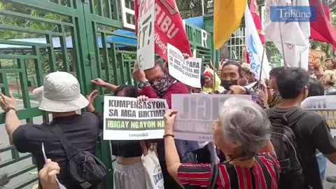 WATCH: On October 29, 2024, members of Kalikasan People's Network for the Environment held a protest rally in front of the Department of Environment and Natural Resources (DENR) in Quezon City to criticize the Marcos Administration's inadequate disaster response and preparation during the devastating tropical storm Kristine in southern Luzon. | Via Analy Labor #DENR #DailyTribune