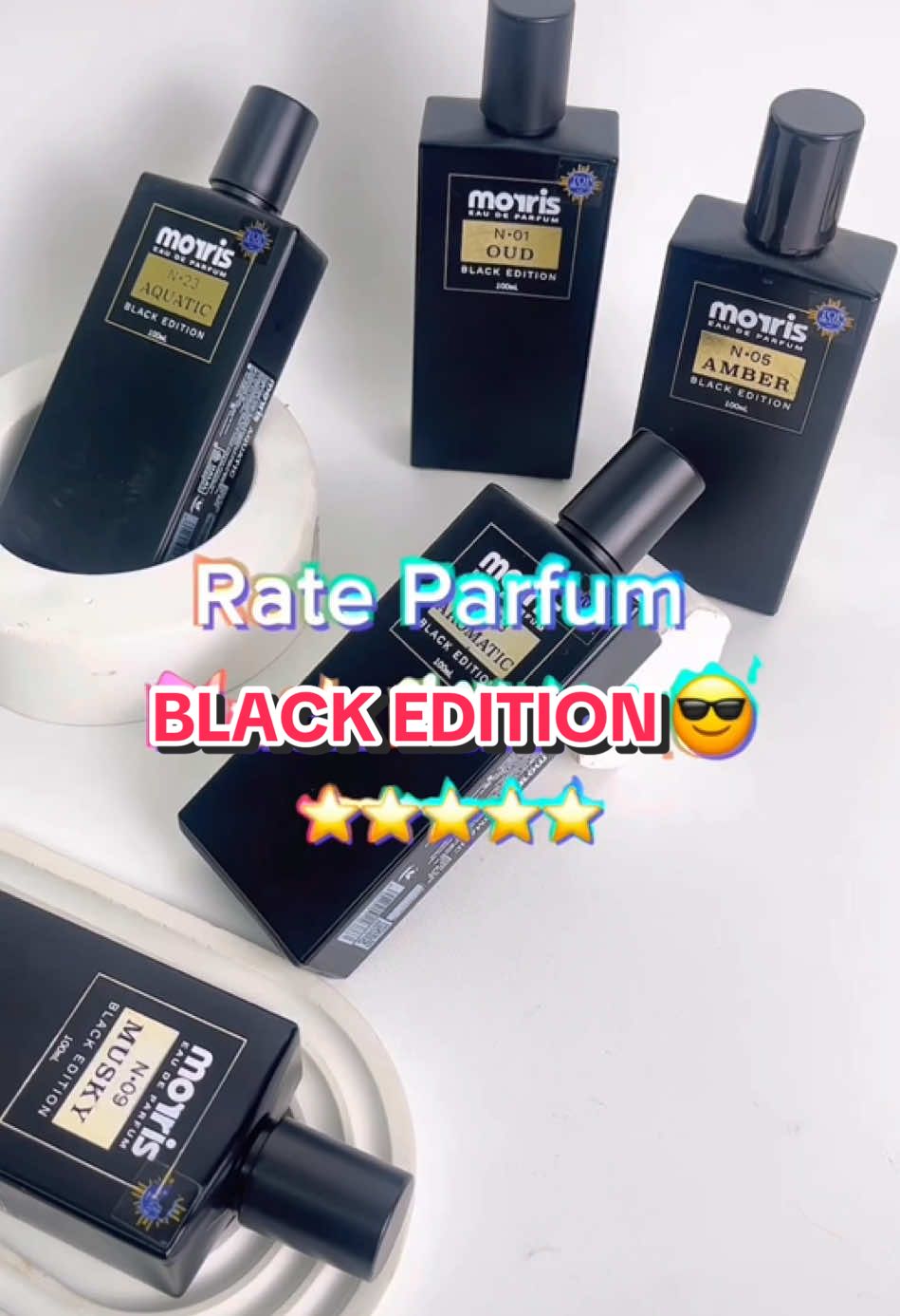 Kalau lu suka yang mana Men dari series Black Edition ini???  #morrisindonesia #ingatparfumyamorris #rekomendasiparfumcowo #parfumcowok 