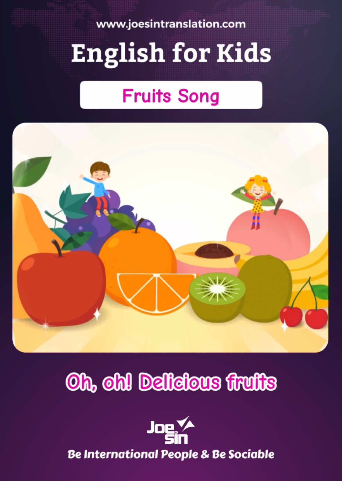 Fruits Song Learning for Kids  #belajarbahasainggris #learnforkids #fruits #englishforkids #kids #anak-anak #laguanak #mainananak #bahasainggrisanak #buahbuahan 