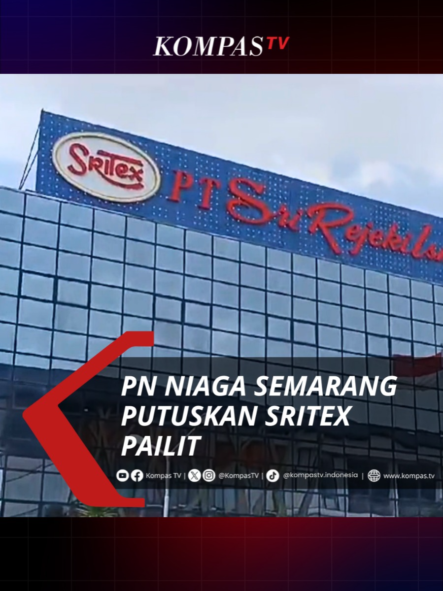 Dinilai tak sanggup membayar utang dan lalai memenuhi kewajiban pembayaran, PT Sri Rejeki Isman (Sritex) dinyatakan pailit. Keputusan pailit dikeluarkan PN Niaga Semarang setelah kabulkan permohonan PT Indo Bharat Rayon yang tuntut pembatalan perdamaian. Simak video selengkapnya dan dapatkan berita terkini lainnya di www.kompas.tv serta youtube.com/kompastv #VODKompasTV