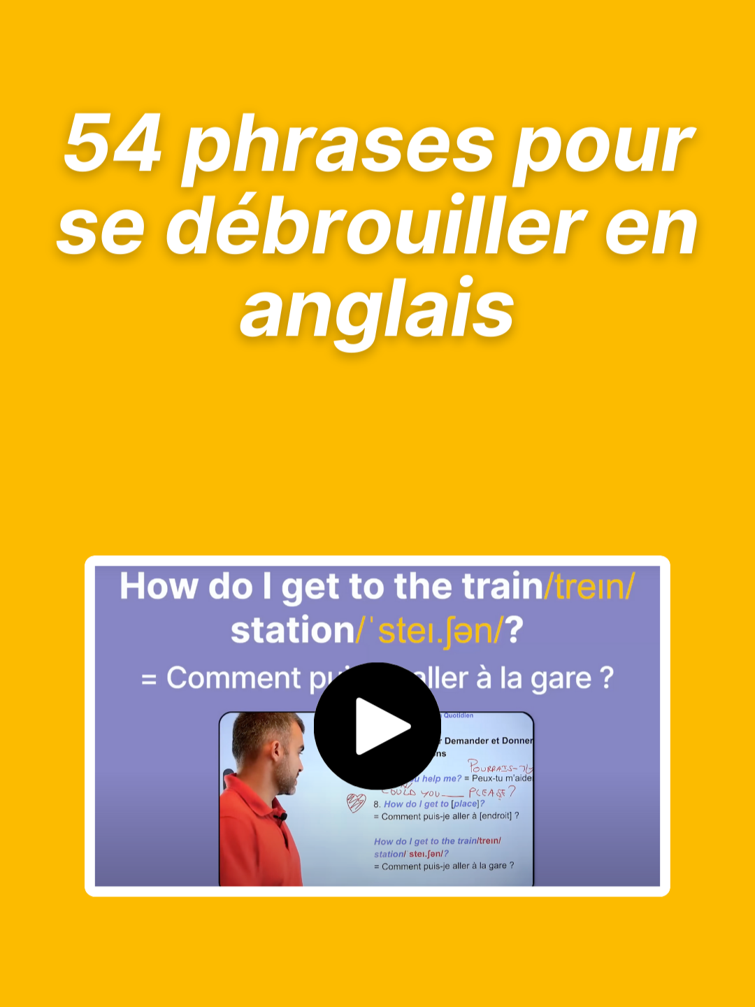 Découvrez 54 phrases hyper utiles en anglais pour vos conversations au quotidien. Parfait pour ceux et celles qui ont un niveau débutant ou intermédiaire. #vocabulaireanglais #parleranglais #expressionsanglaises #anglaispratique #anglaisfacile