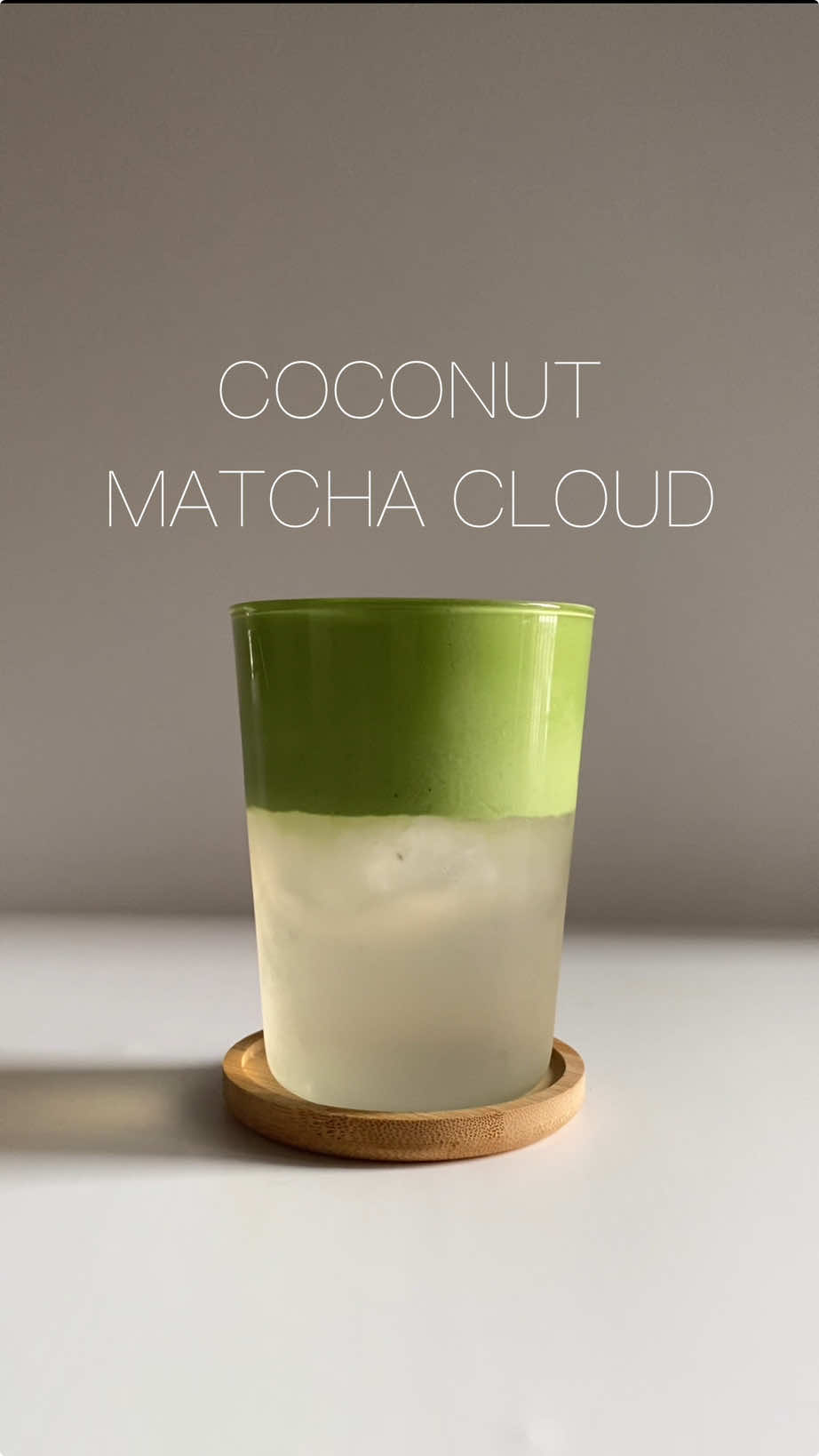 A very refreshing and tropical blend of coconut water, matcha and cream! ☁️✨ Coconut Matcha Cloud recipe : 80g whipping cream 6g matcha powder (i’m using #marukyukoyamaen Wakatake for a kick of flavor since whipping cream & coconut water might overpower the taste of your drink)  a dash of vanilla bean syrup (tutorial video of it previously posted!)  150ml coconut water  pro tip :  do not overwhip your matcha cloud!  and just in case you overwhipped it, just add a splash of milk to save the day!  #coconut #matchacloud #matchatok #matcha  
