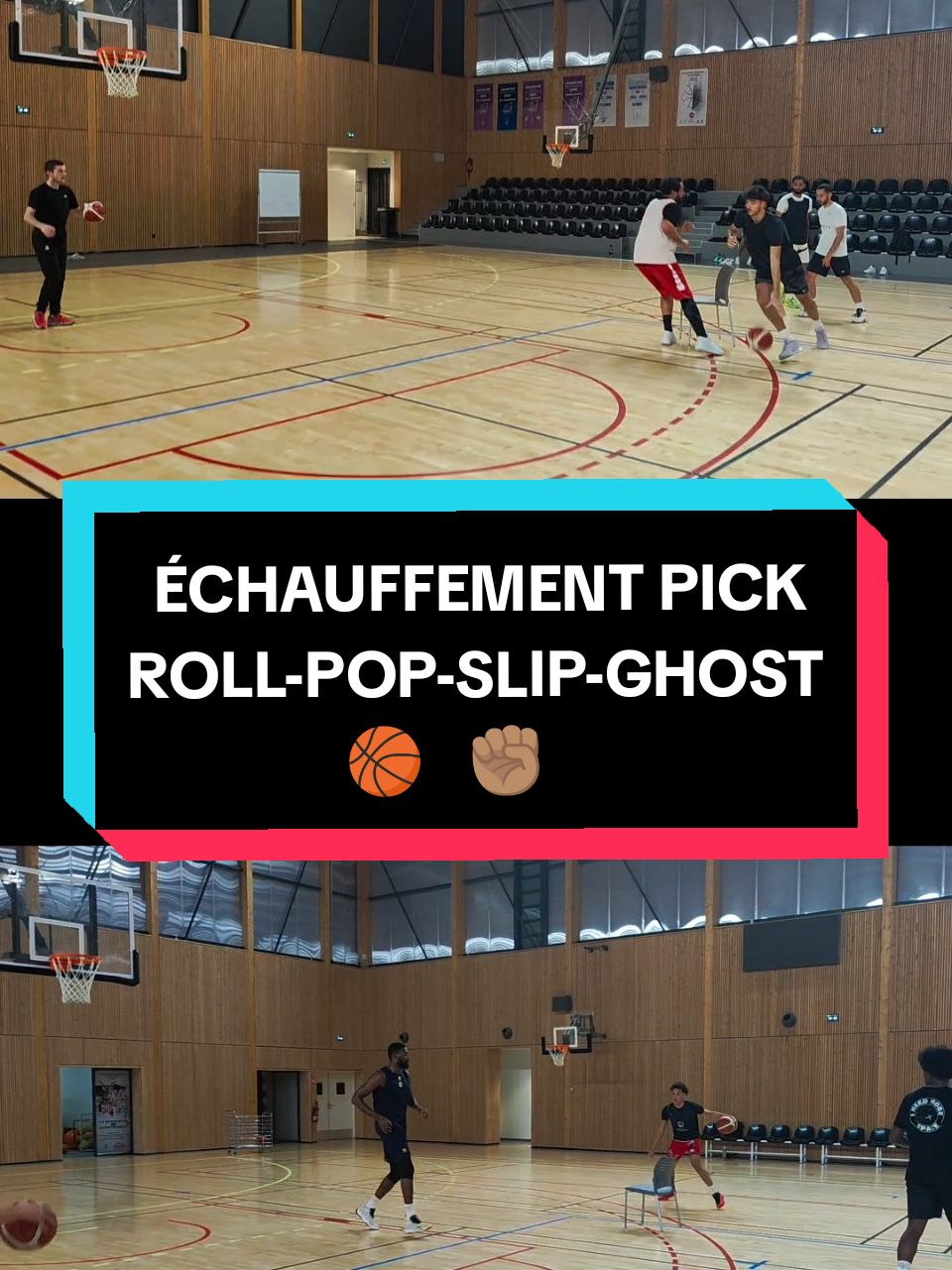 ⚠️ ATTENTION ⚠️ Quand tu crées ta séance, ne fais pas de finition au cercle pour les intérieurs et les extérieurs en même temps, risque d'accidents +++  #basketball #basket #picknroll #coachjohn #echauffement 