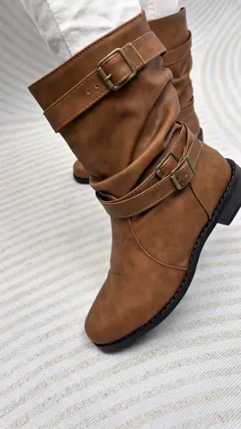 Obsessed with this cute & adjustable smooth leather below knee boot#viral #trendy #womenboots #fallboots #fallshoes #tiktokmademebuyit #falldealsforyou 