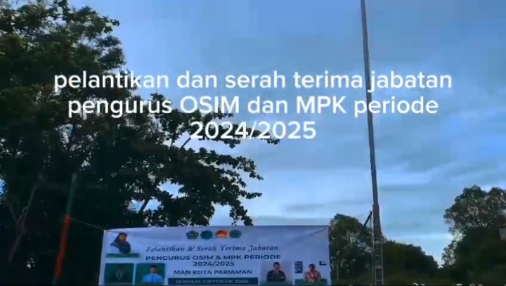 Pelantikan dan serah terima jabatan MPK dan OSIM Periode 2023/2024 ke MPK dan OSIM Periode 2024/2025 @osim_mankopar @MAN-KOPAR #pelantikan  #mpk #osim  #man #kotapariaman #fyppppppppppppppppppppppp 