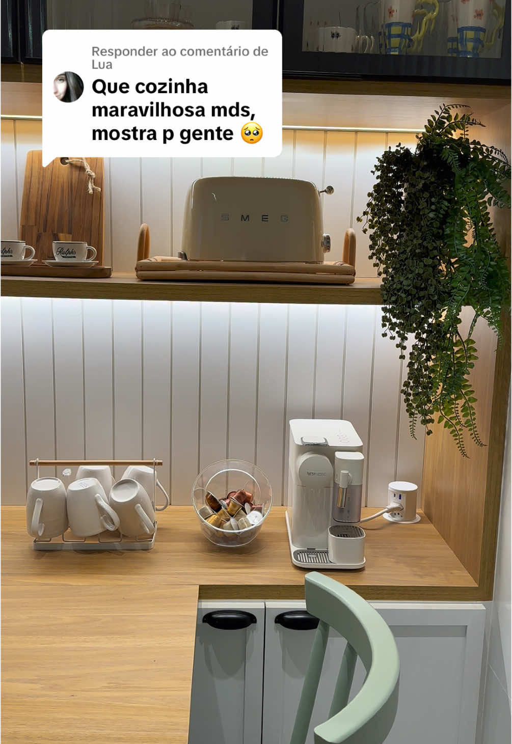 Respondendo a @Lua um cantinho do meu cômodo preferido da casa. 🤍 e agora com as smeguinhas! #aestheticvibes #fyp #dayinthelife #homeimprovement #organizedhome #homeaesthetic 