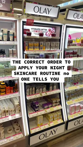 The correct order to apply your night skincare routine no one tells you!! #skincare #skincaretips #LearnOnTikTok #foryoupagе #fyp #skincaretips #clearskin #skincate101 #nightskincare #toner #retinol #eyecream #BeautyTok #skinconcerns 
