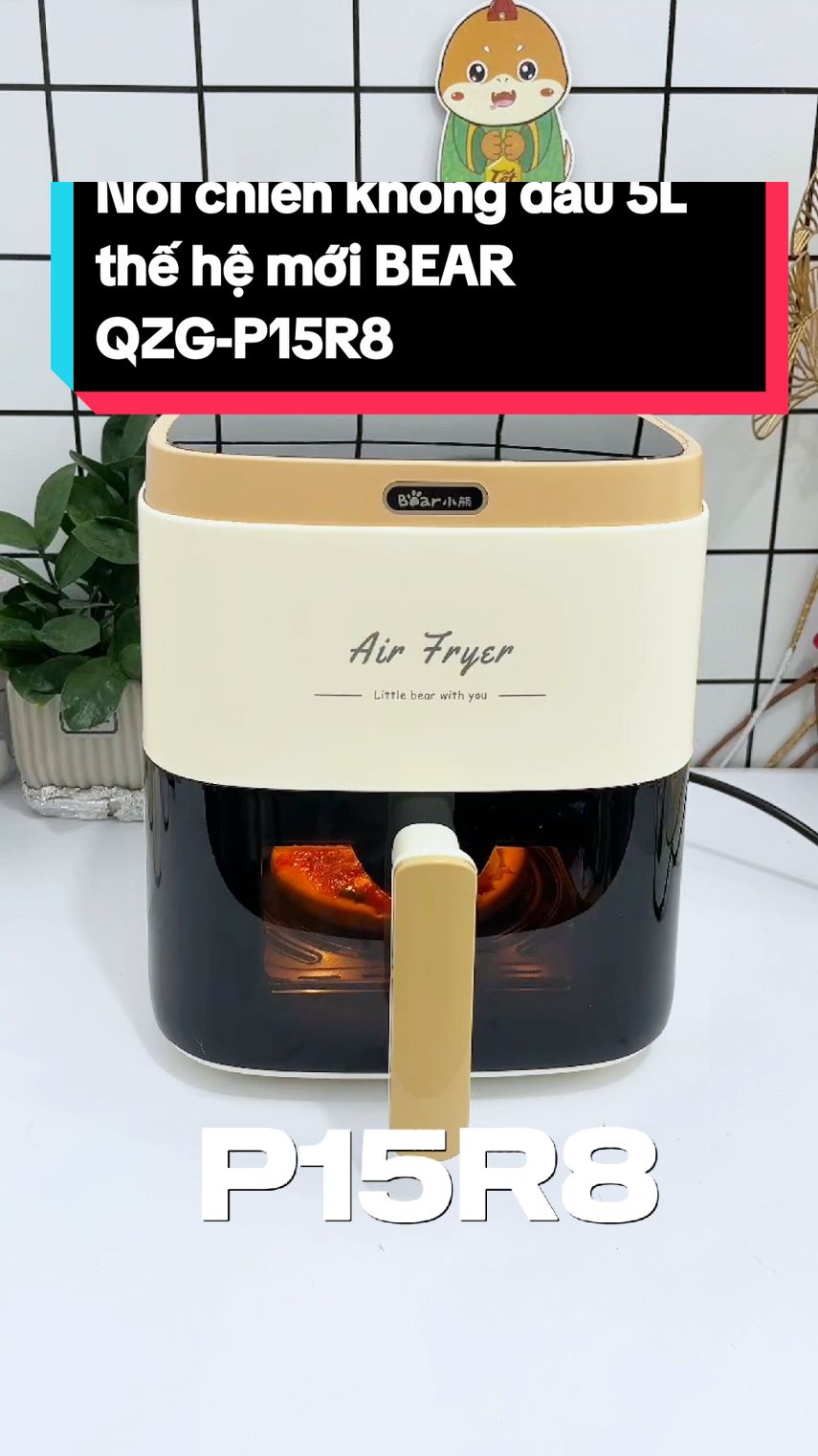 Nồi chiên không dầu 5L Bear P15R8 thế hệ mới với 8 chế độ nấu #bearstorevietnam #noichienkhongdau #noichienkhongdaubear #noichienkhongdau5lit  #giadungbep 