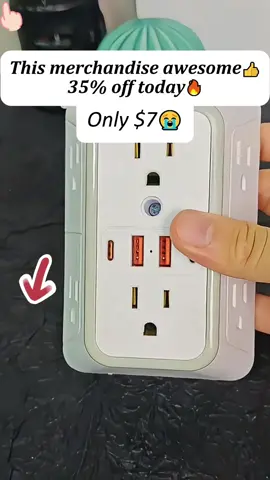 Easiest way to go from a basic socket to 6 outlets, 2 usb, and 2 usb-c ports! Genius and easy to install. #lifechanging #plug #surgeprotector #usb #usbc #tiktokshopfinds #outlet #falldealsforyou #tiktokshop #usefulproducts #LifeHack 
