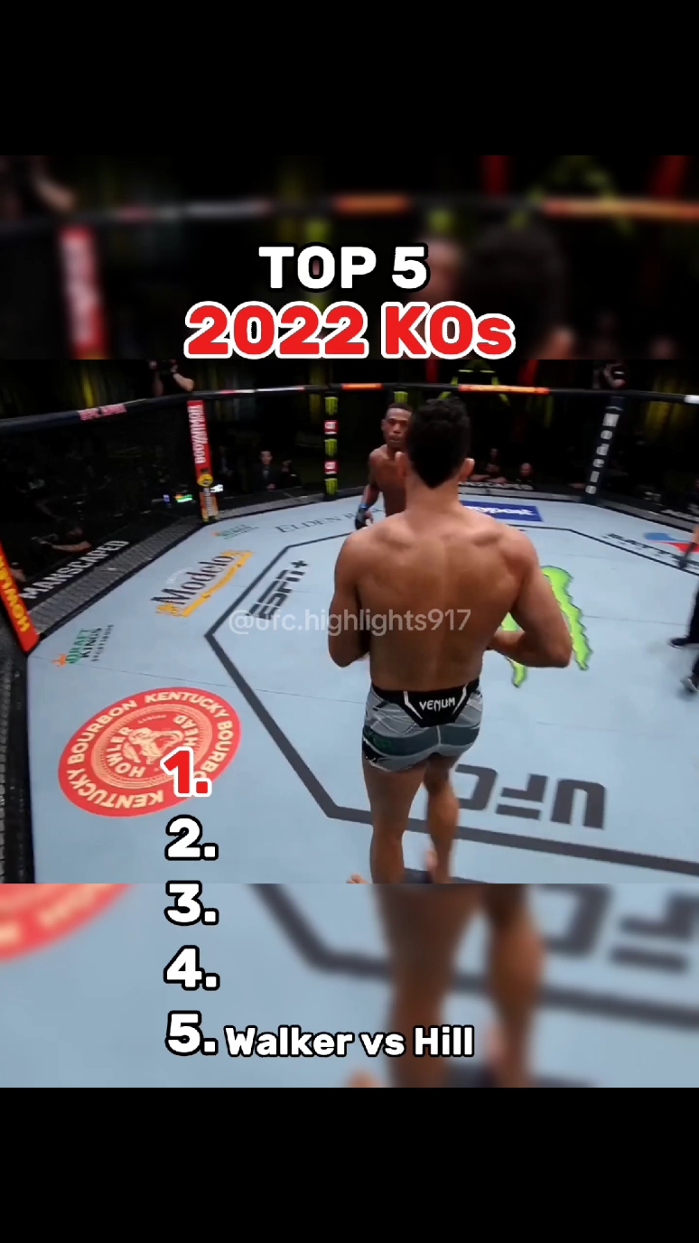 Top 5 2022 knockouts 🩸☠️. #UFC #mma #knockout #top5 #2022 #viralllllll #fyp