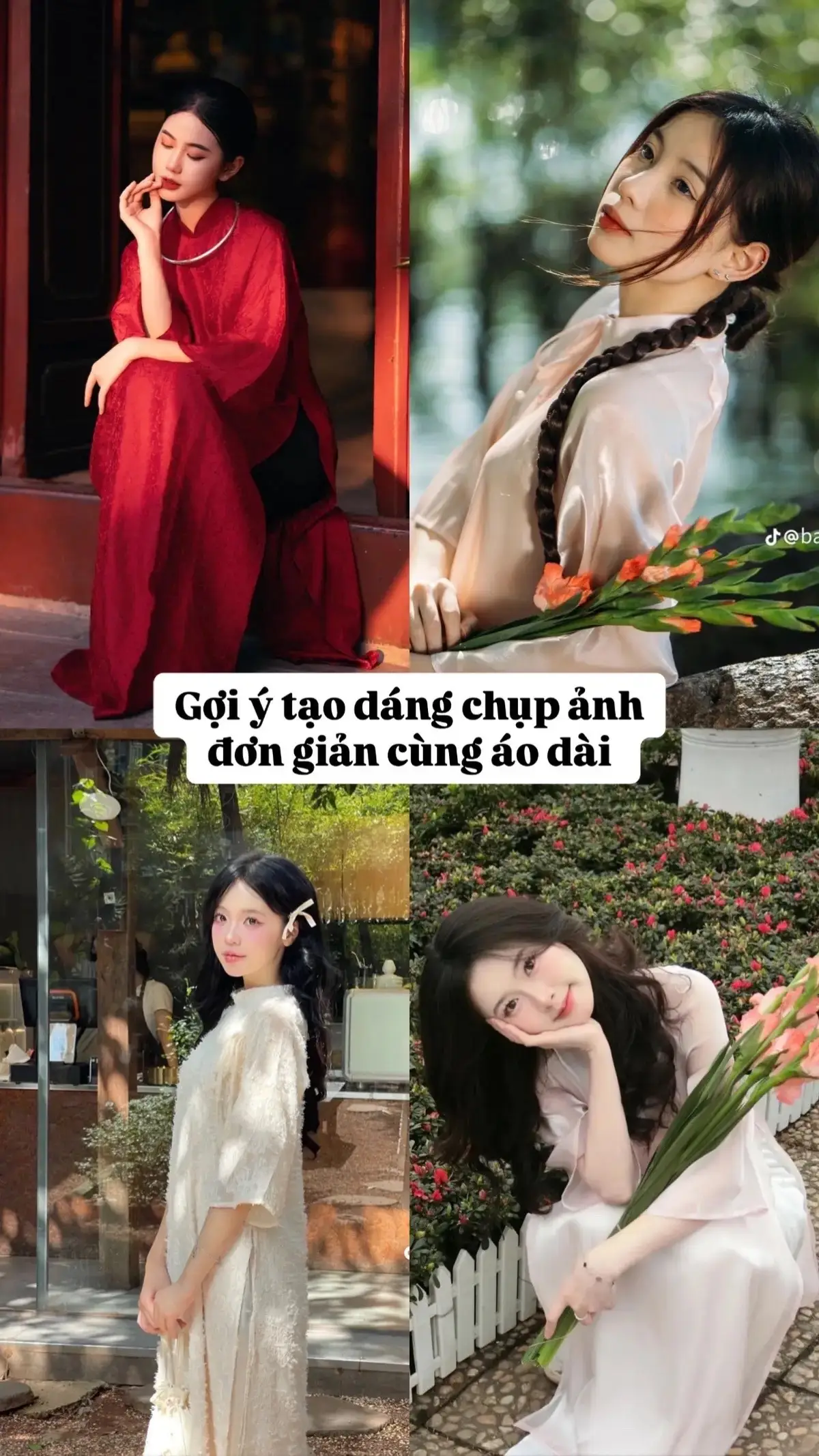 Nhớ học thuộc các dáng chụp để có bộ ảnh ưng ý nha #fyb #foru #aodai #taodangchuphinh 