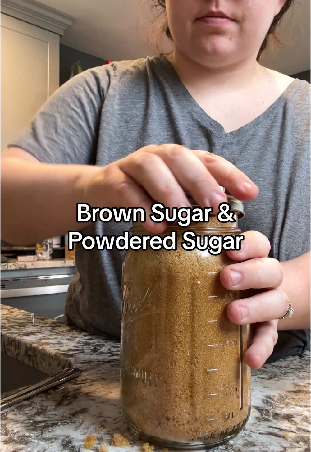 Sugar Mixes ✨ Light Brown Sugar: 3 cups white sugar 3 tbsp molasses (fits quart jar) Powdered Sugar: 3 cups white sugar 3 tbsp corn starch (fits quart jar) Purchase labels at the link in my bio  #Eco #Ecofriendly #Homemade #HomemadeKitchen #HomemadeKitchenRestock #KitchenRestock #LowWaste #EasyRecipes #Recipes #BrownSugar #DIYBrownSugar #PowderedSugar