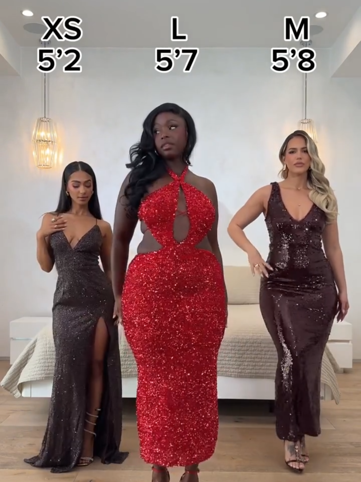 Heyy, Baddies! Pose For Us In Three Hot Fall Dresses For Date Night 🌹 Which One Is Your Favorite? 👇 XS⁠ 🔎 Main Attraction Lace Micro Mini Dress ⁠ ⁠ M⁠ 🔎 Infinite Shine Sequin Gown ⁠ L⁠ 🔎 Jenna Cut Out Sequin Maxi Dress⁠ #sparkle #maxidress #fashionnova