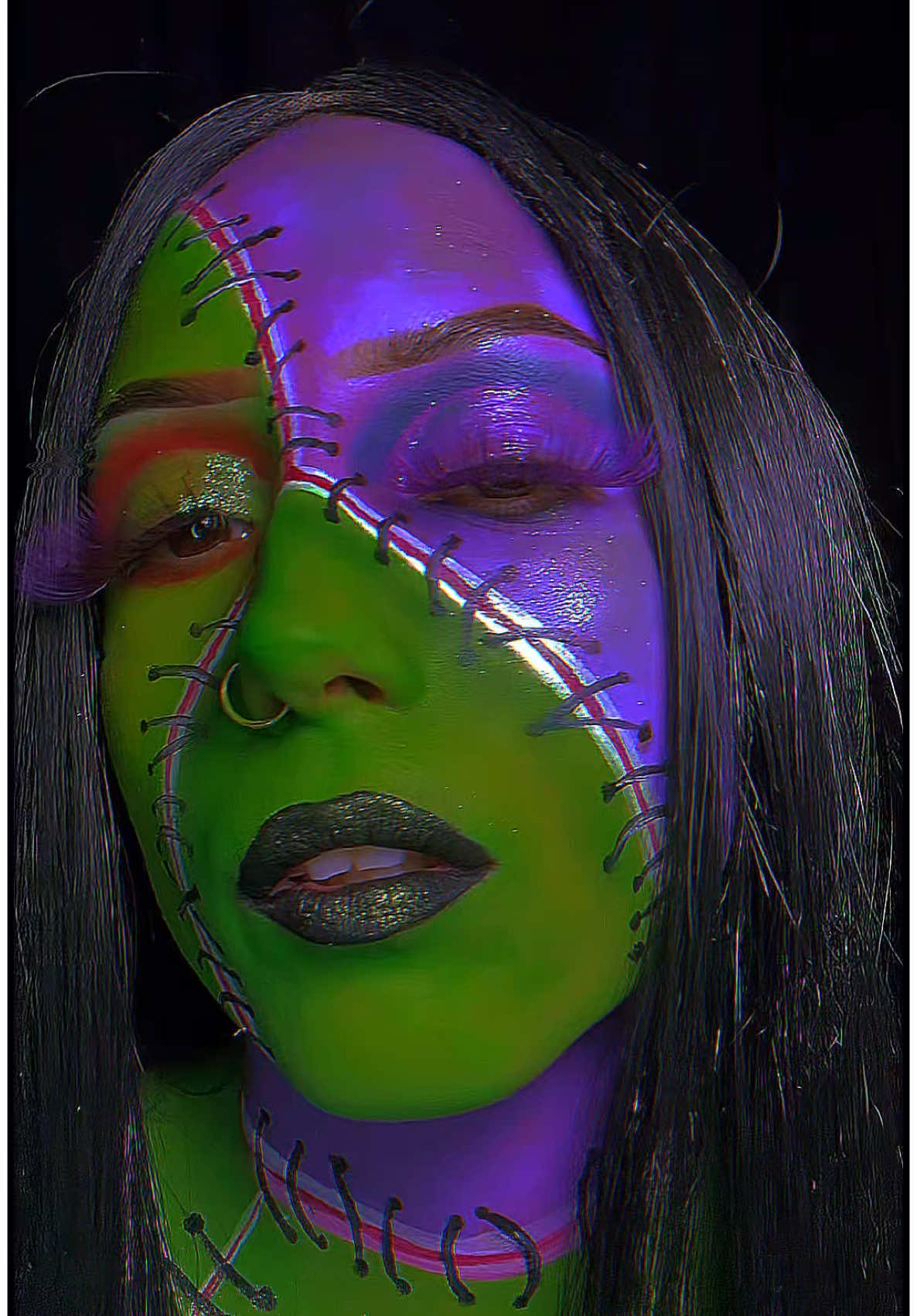 #CapCut #halloweenmakeup #brideoffrankensteincosplay #stitchesmakeup #frankensteinsmonster #