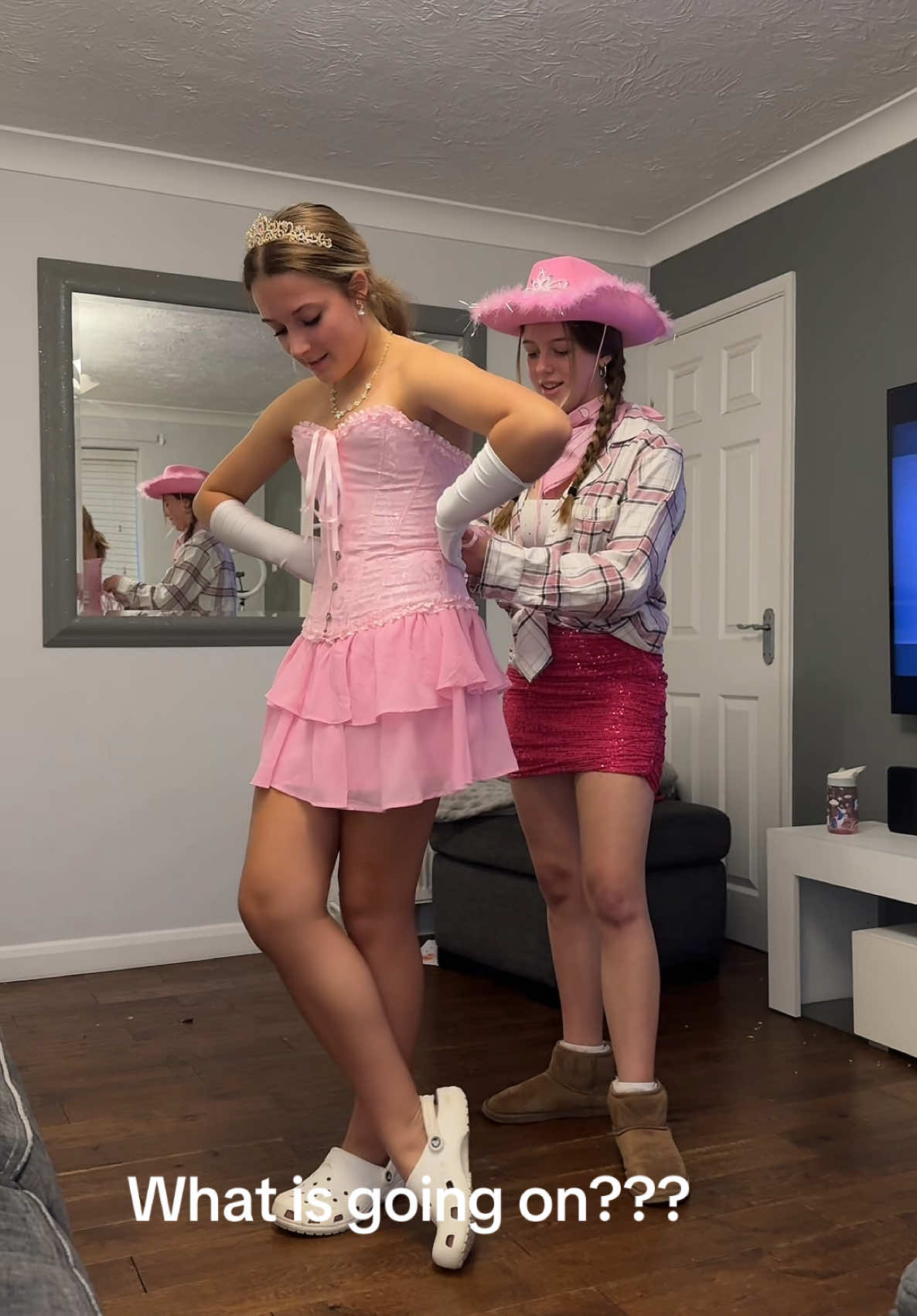 Lex wants to wear crocs with her Halloween outfit 🙈🙈🙈 #halloween #crocs #pennyfam #realfamily #familytiktok #familylife #reallife #family @lexi 