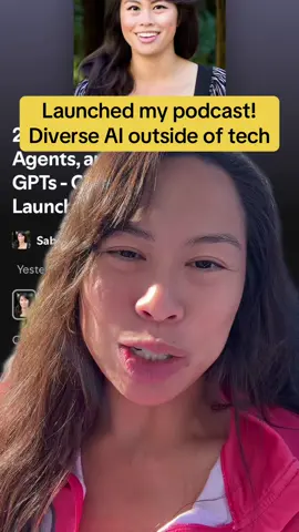 Launched my new video podcast! Focused on diverse AI applied outside of traditional tech industry and use cases.  @Cien Solon CEO LaunchLemonade.app joins me on my 1st episode taking about AI, agents, low code, and being Filipina women in tech! #ai #chatgpt #sabrinaramonov  #greenscreen 