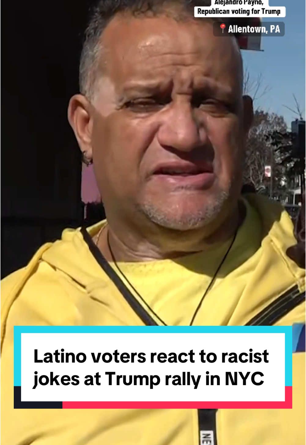 Latino voters in Allentown, Pennsylvania, shared their reactions to comedian Tony Hinchcliffe's racist joke about Puerto Rico at former President Donald Trump's Sunday rally in New York City. Pennsylvania is a crucial state for Trump and Vice President Kamala Harris, with about 580,000 eligible Latino voters. #allentown #pennsylvania #kamalaharris #donaldtrump #election 