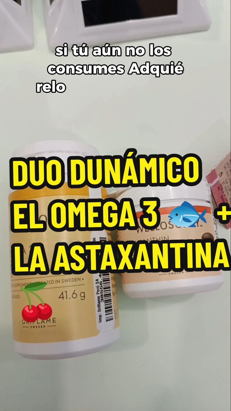 El Dúo Dinámico El Omega 3 🐟 + La Astaxantina🍒 Suplementos Naturales 🍃  de Oriflame. 🌍 #suplementos #productosnaturales #suplementosnaturales #pielsana #ojoseco #antiestres #antiinflamatorio #omega3peru #antioxidante #ojoseco #astaxantina #oriflameperu #astaxantinaperu #duodinamico #duodinamita💪🤗  #negocios #giorgiopeñaoriflame 