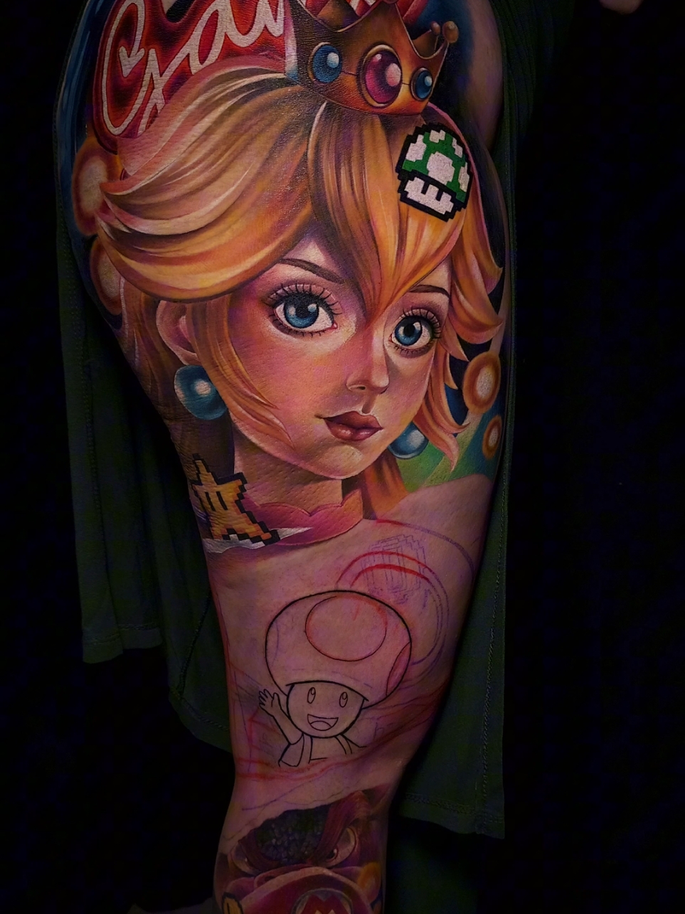 👸 Peach 🎮 #geek #mario #game #tattoo 