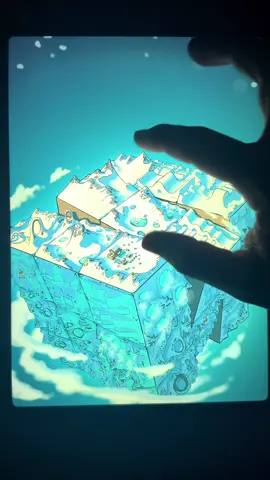 I turned a rubik's cube into a ski resort.  I've always loved snowboard art.  Should I design a board? @Gilson Snow #art #drawing #snowboarding #infinitezoom #snowboardart #foryou #fyp