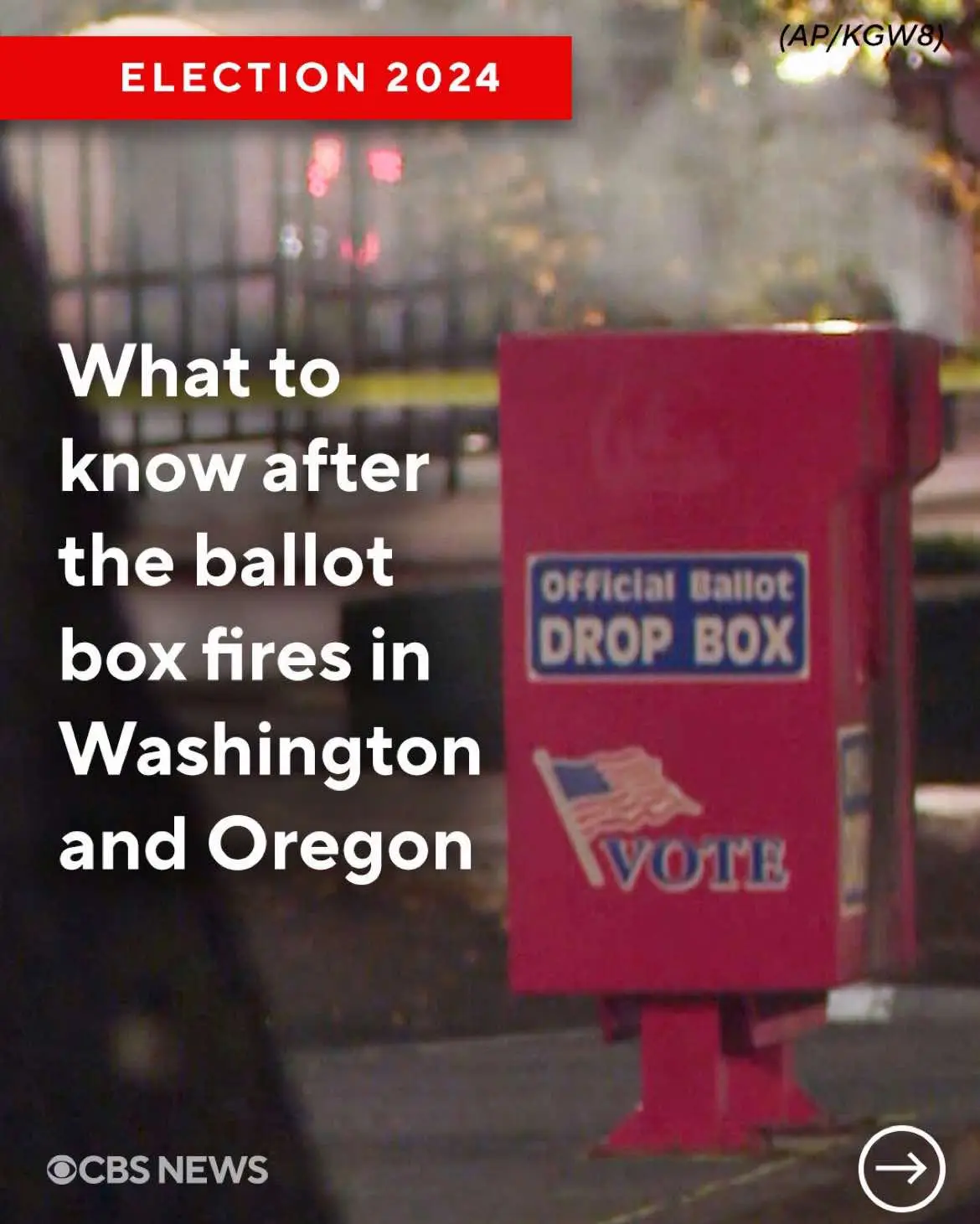 The FBI is investigating fires at two ballot drop boxes Monday in Washington and Oregon that destroyed hundreds of ballots, just a week ahead of Election Day. Authorities were already on high alert for the possibility of violent incidents driven by claims of election fraud — including the sabotage of ballot drop boxes. Here's what we know so far. #news #politics #election2024 #vote #ballot #oregon #washington 