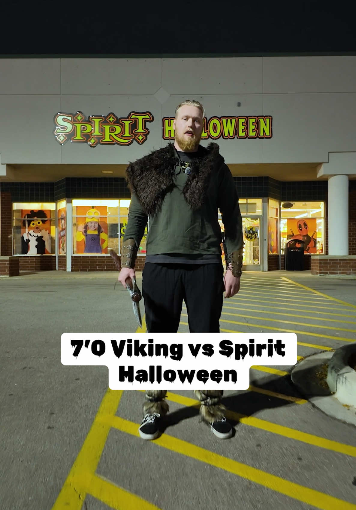 7’0 Viking @Spirit Halloween   #viking #tall #spirithalloween #halloween #costume #funny #hawktuah #axe 