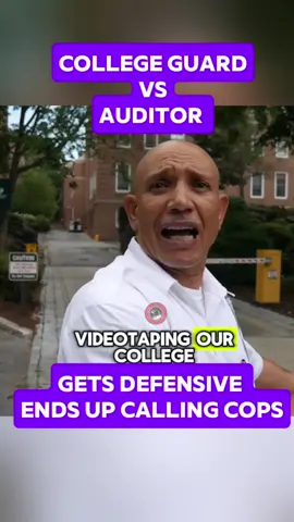 COLLEGE GUARD VS AUDITOR #CapCut #public #college #guard #security #nyc #public #liberty #freedom #recording 