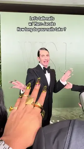 Talk to the hand bc Marc Jacobs enjoys nail jail. Best 8 hours spent.  And people think im insane for 4 hours. Also my nail tech @annual91 is going to freak when she sees this. #nailart #marcjacobs #innovator #redcarpet #nailartvideos #redcarpetfashion #nailinspo #nailsoftiktok 