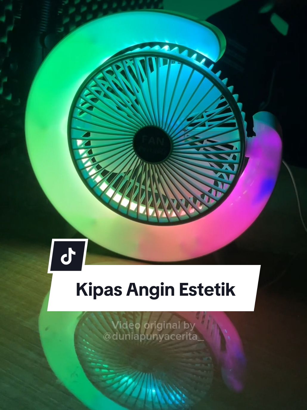 Kipas angin porteble sekaligus lampu tidur 😍 #kipasanginportable #kipasanginrgb #kipasanginlampu 