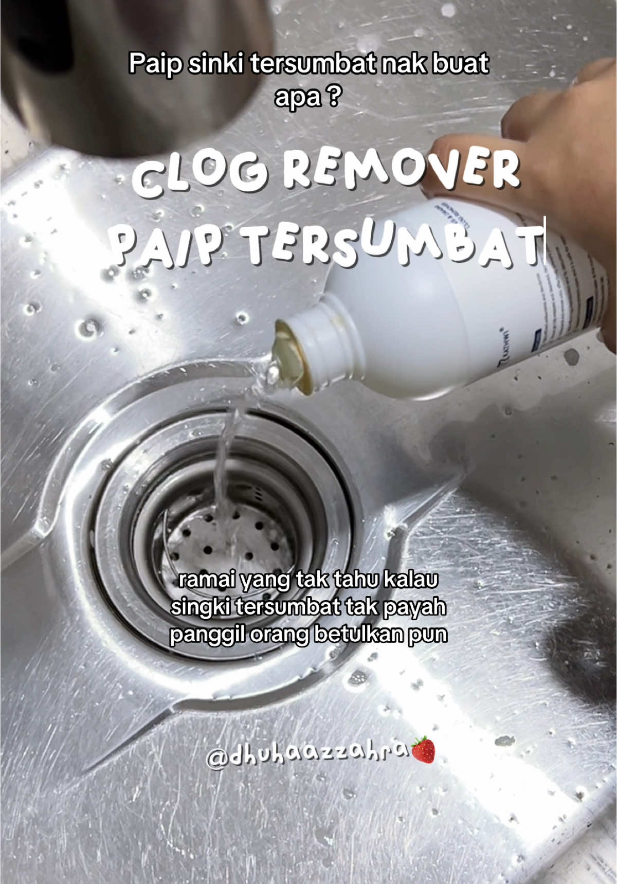 Better ada dekat rumah satu sebelum sinki tersumbat. Jimat dari bayar plumber sampai RM300 padahal pakai ni RM19 je setel hancur lebur semua sampah bendasing yang buat paip korang tersumbat 😍😍 #kathwi #kshield #clogremoverkathwi #clogremover #bersihkanpaiptersumbat 