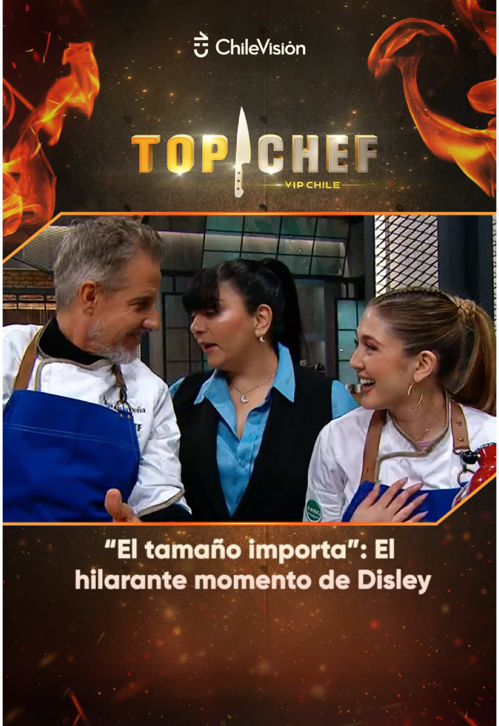 “EL TAMAÑO IMPORTA” 😳 Disley, Héctor y Horacio generó un hilarante momento tras la intervención de la chef Fernanda. 🤣 #TopChefCHV