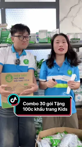 Tặng ngay 100c khẩu trang kids khi mua thùng 30 gói khẩu trang kháng khuẩn chống tia UV nhà Thiên Thuỷ #khautrangthienthuy #khanuotthienthuy #khautrangchongtiauv #khautrang 