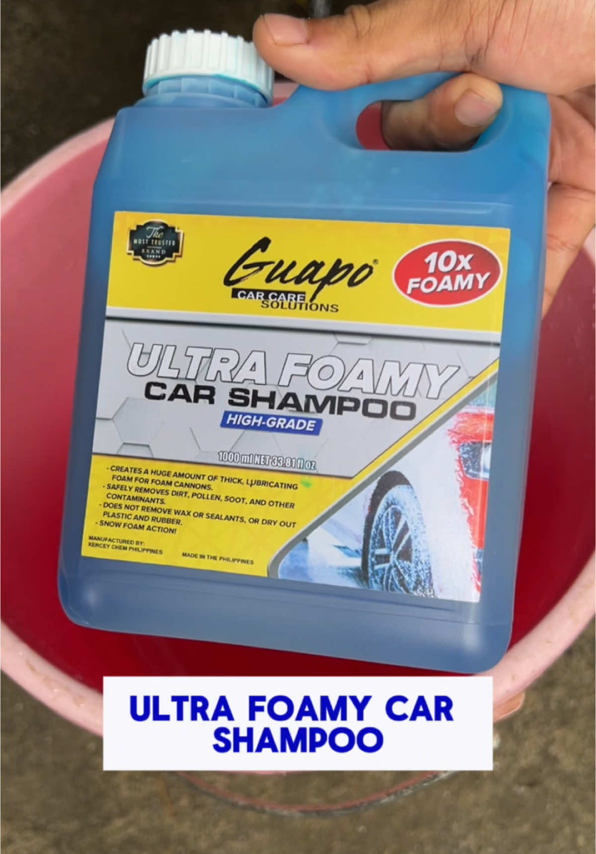 Napaka bula naman ng Guapo Ultra Foamy Car Shampoo! 🫧🧼 #Guapo #GuapoUltraFoamyCarShampoo #FoamyCarShampoo #CarShampoo 