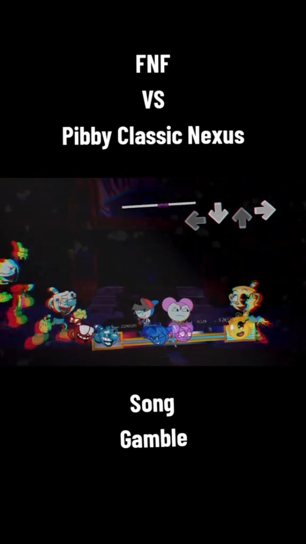 Gamble Friday Night Funkin' VS Pibby Classic Nexus #fnf #fnfmod #rhythmgame #pibby #fyp #cuphead 