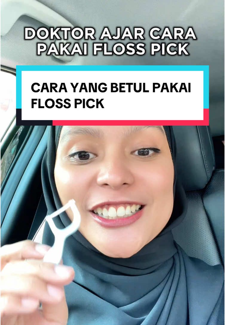 Harap video ni dapat bantu korang untuk pakai floss pick dengan cara yang betul 😄 #floss #tutorial #teeth #dentist #flossing #dental 