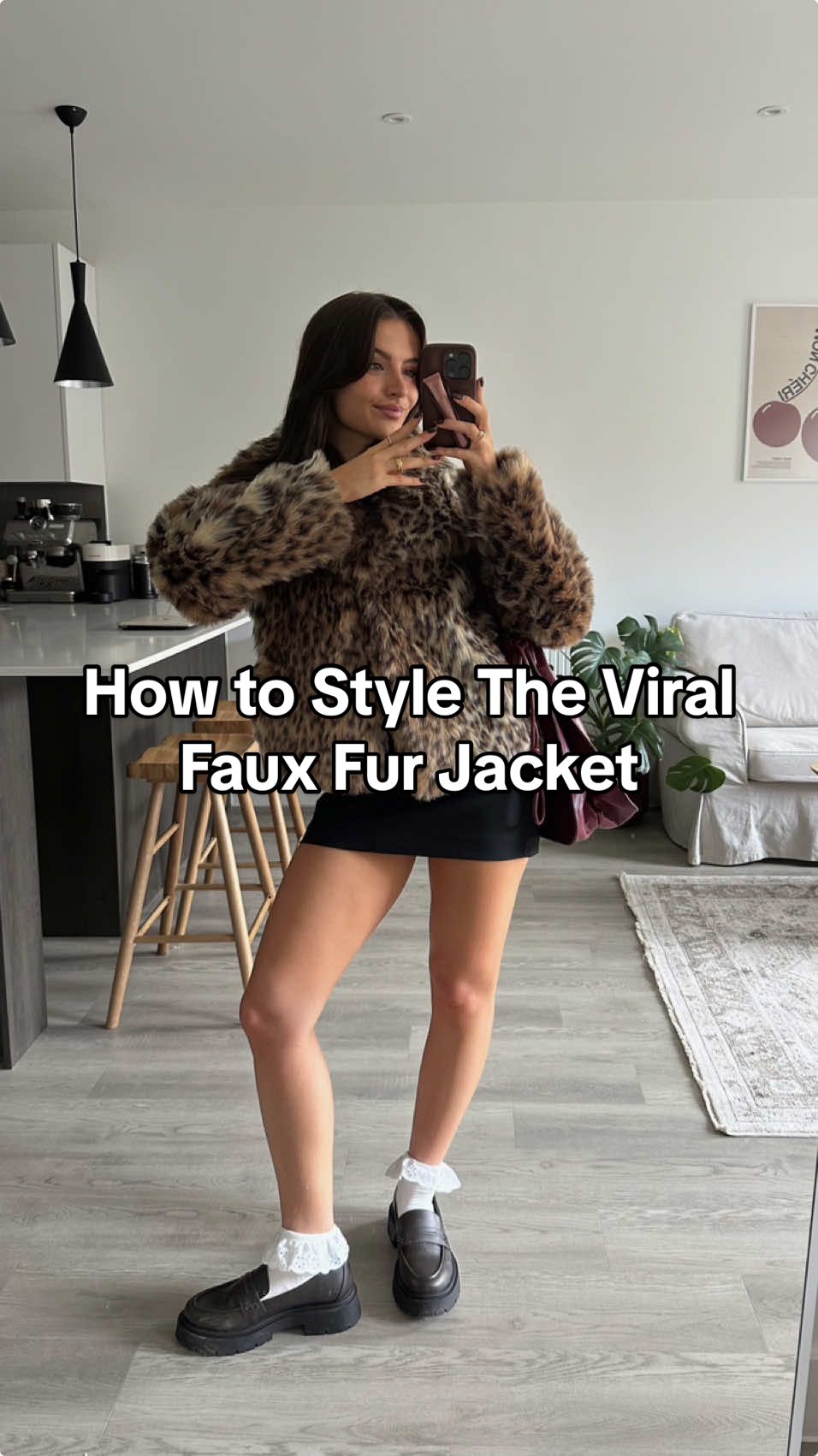 How to style the viral faux fur jacket this season @Lucy Page #fyp #fauxfurjacket Faux fur Faux fur jacket Fur jacket Viral jacket Viral faux fur jacket Leopard print Leopard print jacket