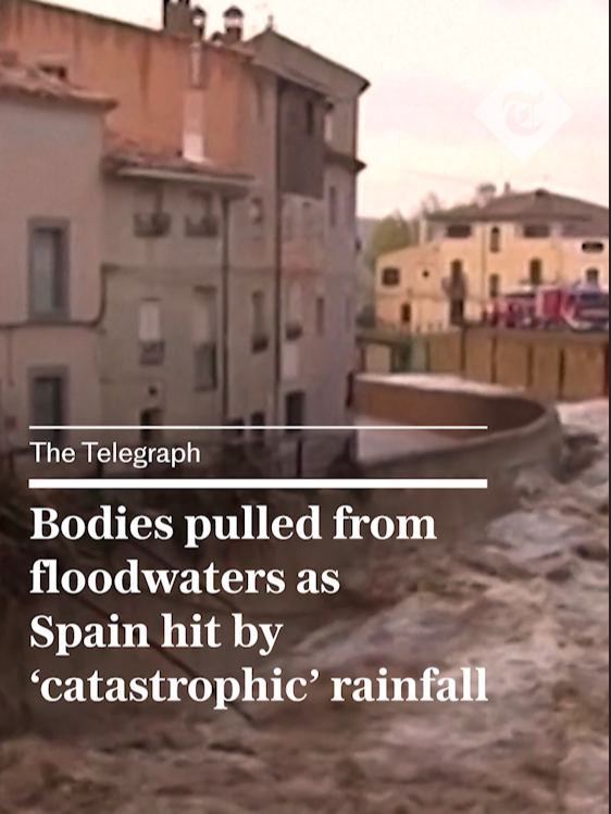 At least 51 people have died in the eastern Spanish region of Valencia after flash floods left towns and roads under water. Carlos Mazón, Valencia’s regional president, said it remains “materially impossible” to confirm the number of dead after extremely intense rain fell on the region on Tuesday and into the night. For more from The Telegraph, click the link in our bio. 🔗 #valencia #spainflooding #spain