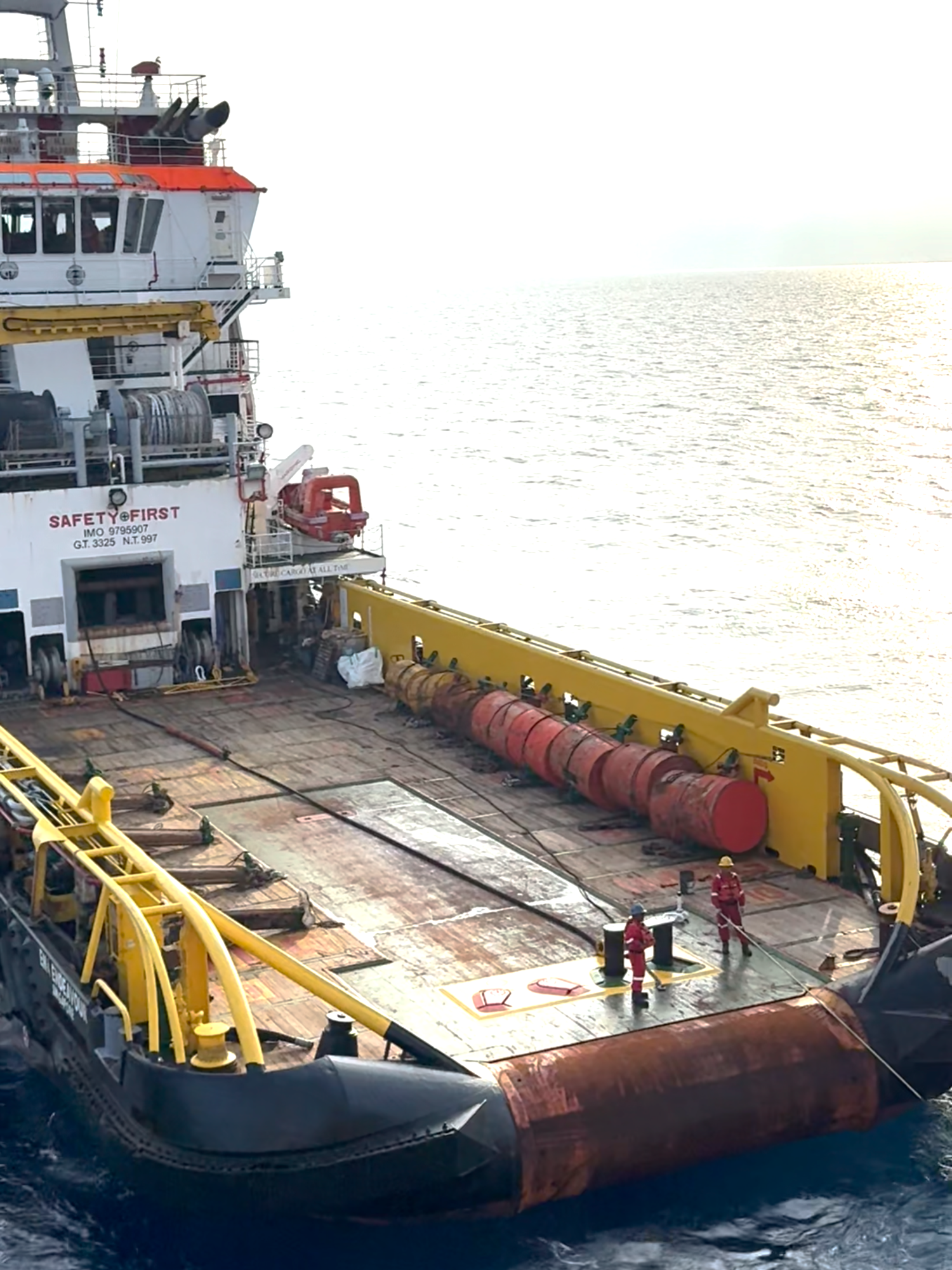 Connect Aux Tow Wire #rigmove #Offshore