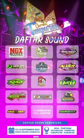 Pesona Carnival Desa Tempuran 2K25🔥 Daftar sementara sound system :  @NGX_AUDIO_enginer @BREWOG ELEKTRONIK @Bofago audio @JOKER AUDIO @BP Audio Official @alva.r_audioo @abadi_audio272 @sinarjagoaudioo @dndaudiokediri @arsyagroupaudio @arg_audio_real @sinarmusicofficial @mahameru_original @horege_jatim  #pemburuhoreg #pencintahoregjawatimur #saundsystemhoreg #fyp 