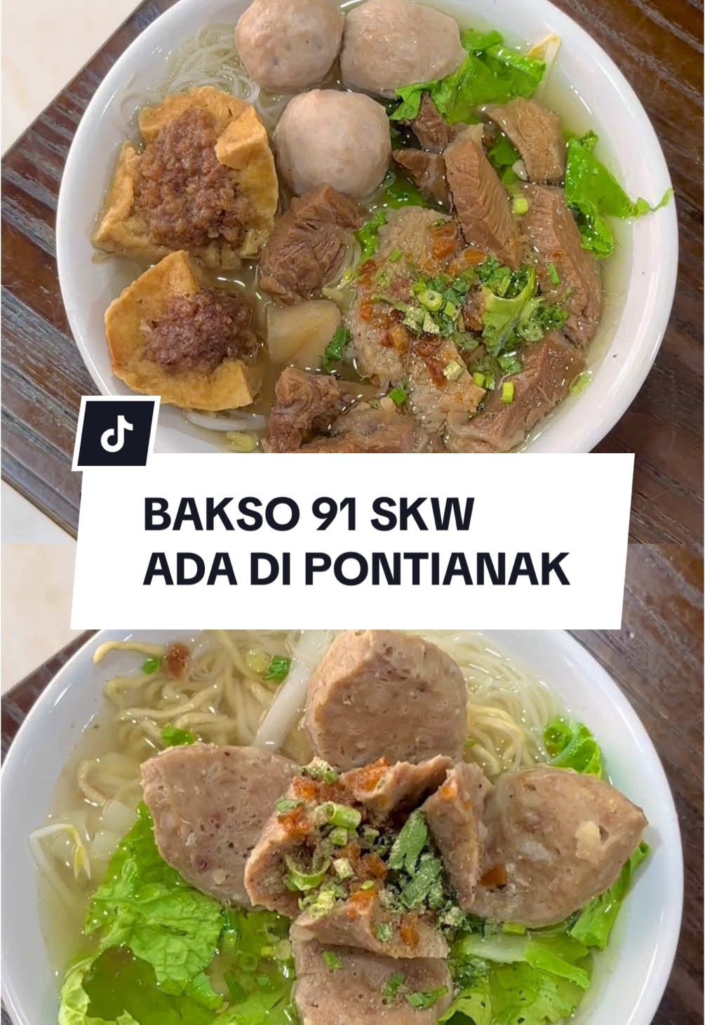 BAKSO VIRAL SINGKAWANG ADA DI PTK Ig : @bakso91_pnk Alamat : Jalan Siam Gajah Mada Buka setiap hari 08.00-23.00 #minmenbakso91 #menupontianak #kulinerpontianak #rekomendasimakananpontianak #bakso91singkawang #minmenB 