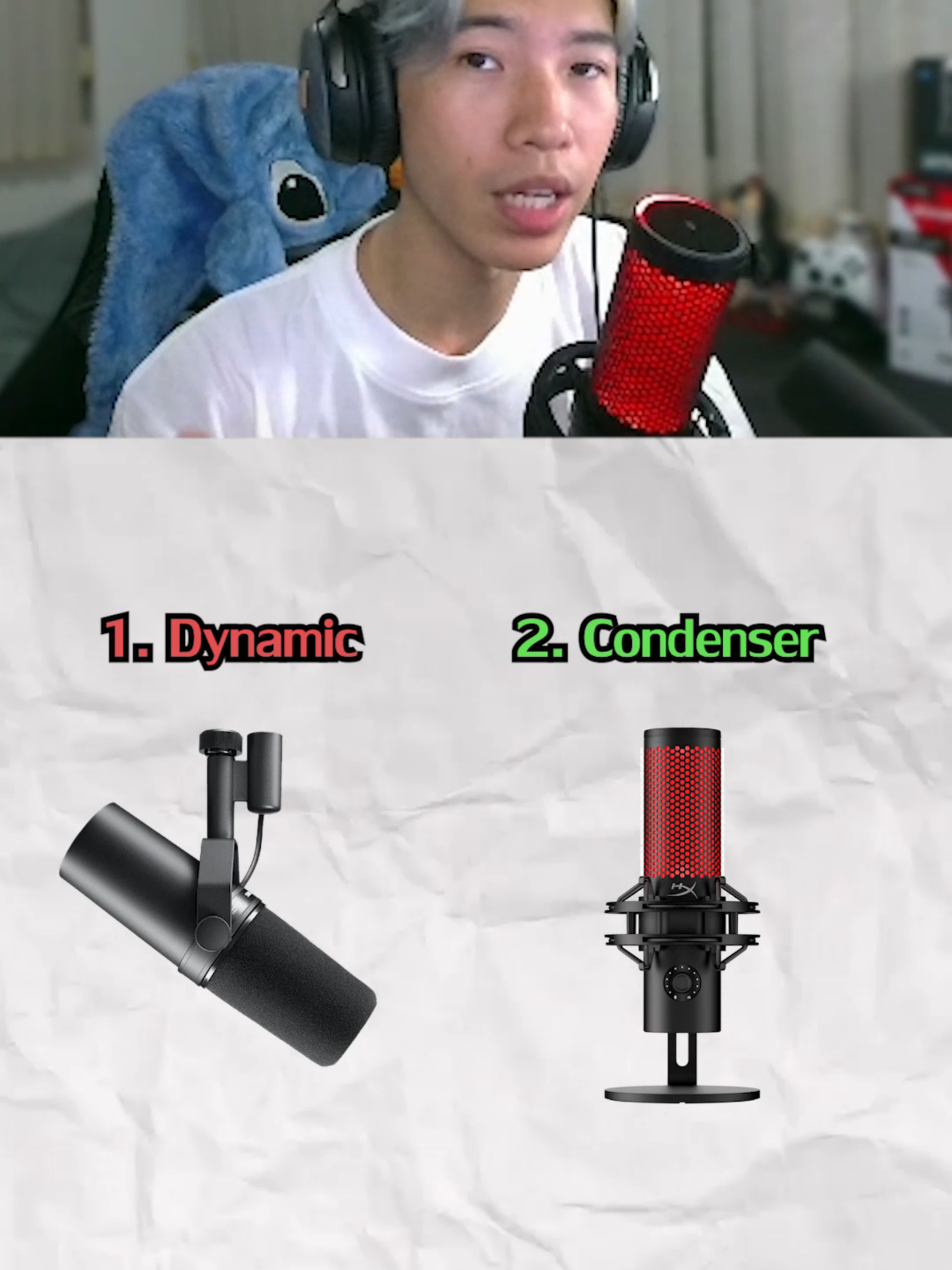 DYNAMIC VS CONDENSER อันไหนดีกว่ากัน?!🤔 #kensh1n_sama #hyperx #Quadcast2 #mic #streaming