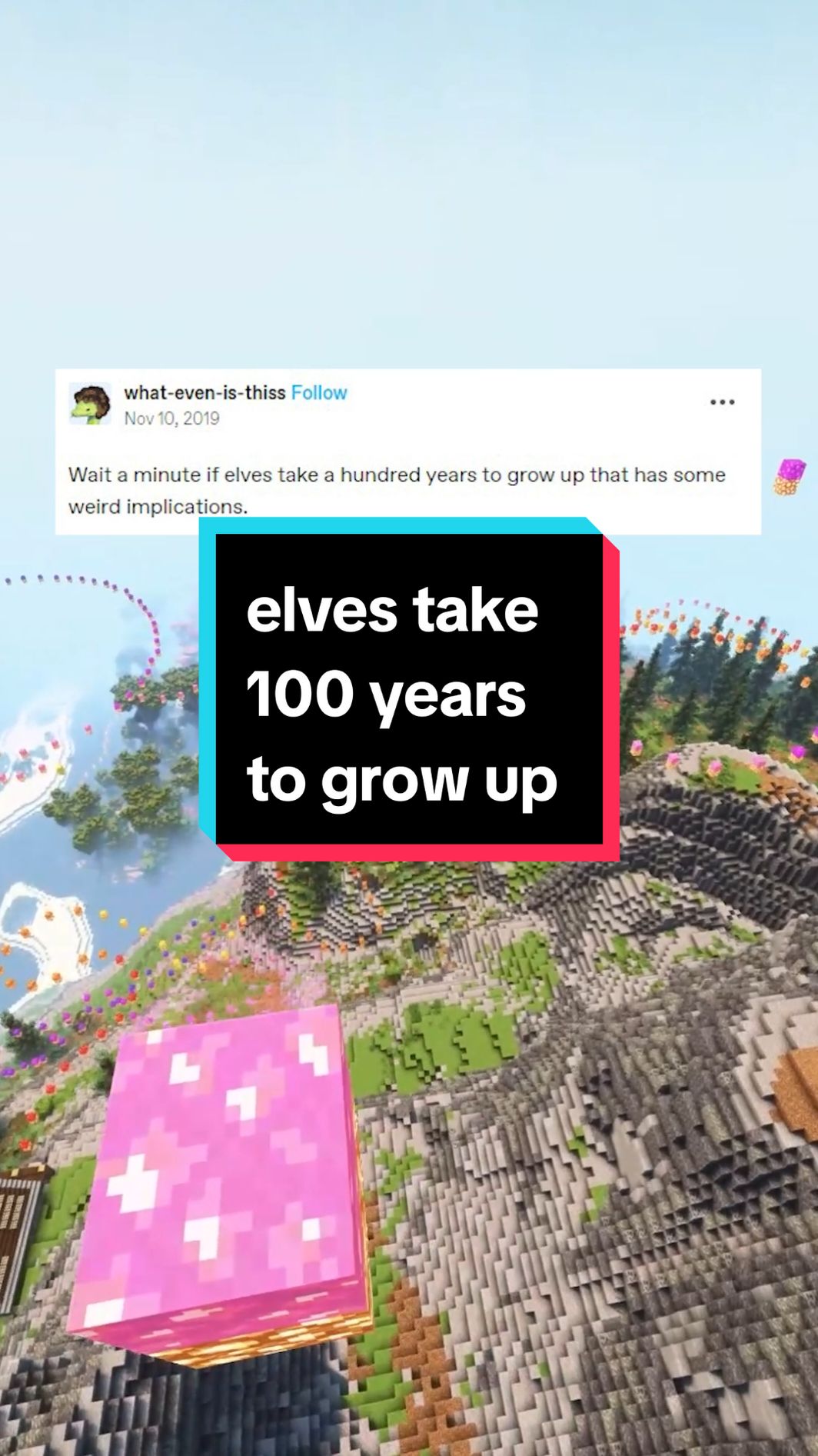 wait a minute if elves take a hundred years to grow up that has some weird implications  #reddit #twitter #tumblr #qna #story #storytime #elf #lotr #age #100 #old #young #love 