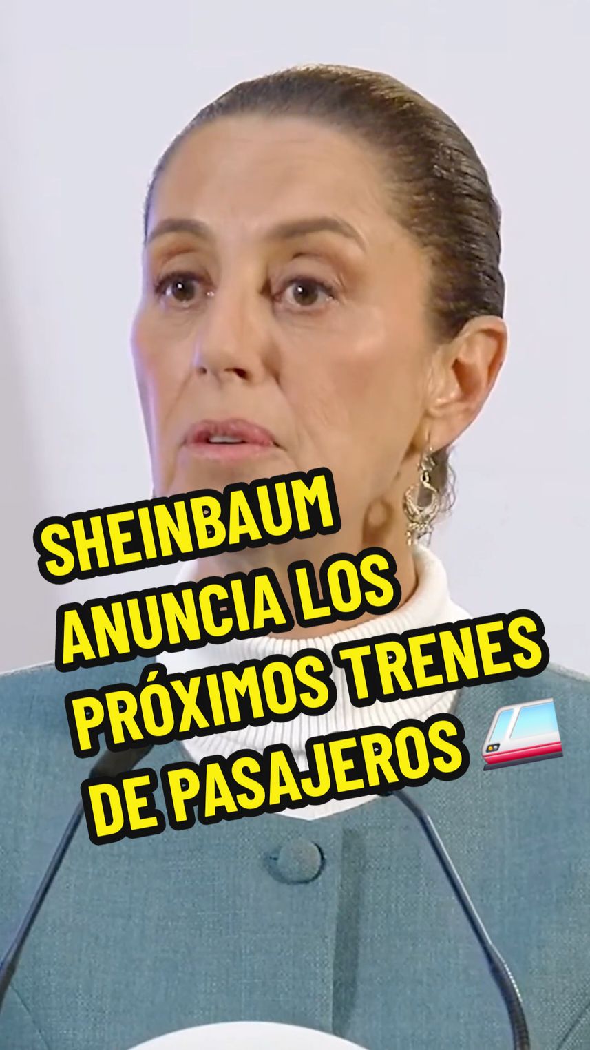 🔴 Sheinbaum anuncia los próximos trenes de pasajeros  La presidenta Claudia Sheinbaum afirmó que se van a generar al rededor de 600 mil empleos con los nuevos trenes, en 2025 se tiene planeado construir: México-AIFA  AIFA-Pachuca México-Querétaro El Tren Maya de carga  La línea K del interoceánico. #trenes #trenmaya #trendepasajeros #aifa #claudiasheinbaum #news #fyp #parati #video 